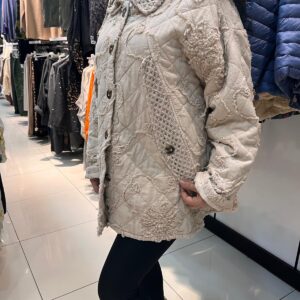 “İtalyan pamuklu desenli ceket – standart beden 36–42 – Entari Butik”
