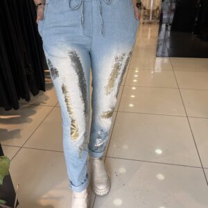 İtalyan Likralı Kot Görünümlü Pantolon – Standart Beden