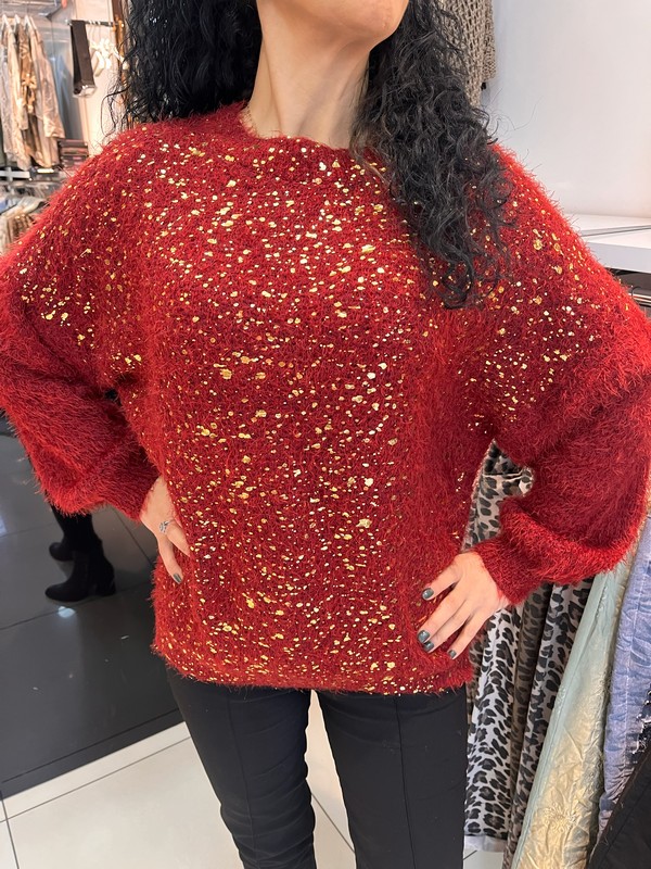 IMG_1256 İtalyan üretim varaklı triko kazak detay