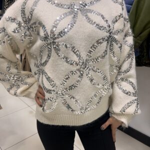 İtalyan Payetli Triko Kadın Bluz